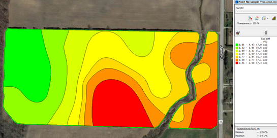 Example Soil Test Zone Map